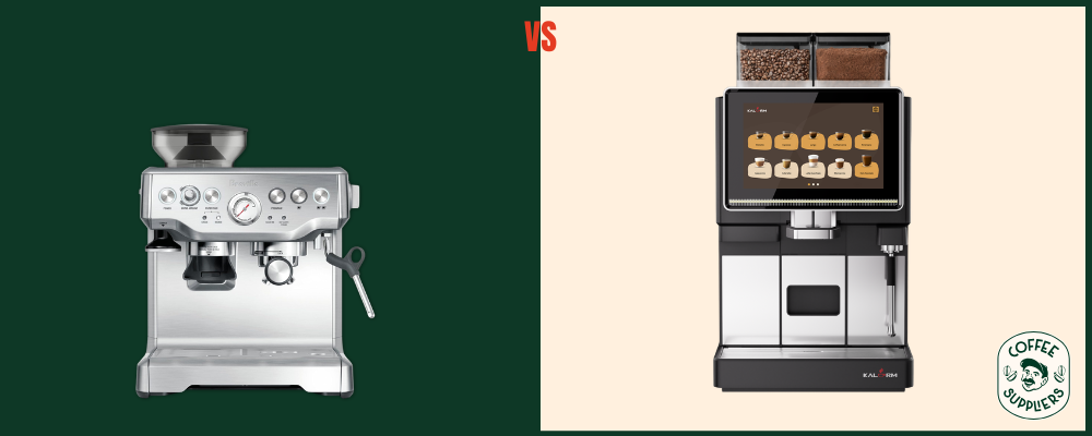 Commercial coffee machine in a New Zealand office kitchen