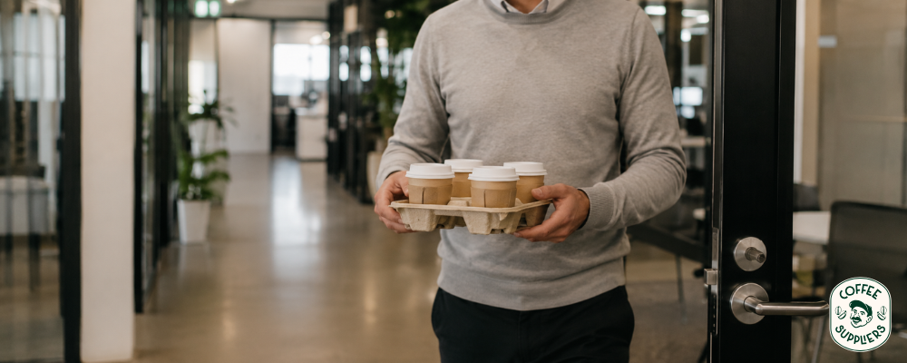 Employee bring cafe coffee to office NZ