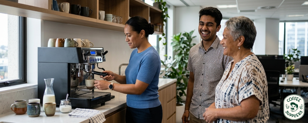 workplace perks coffee office staff retention NZ